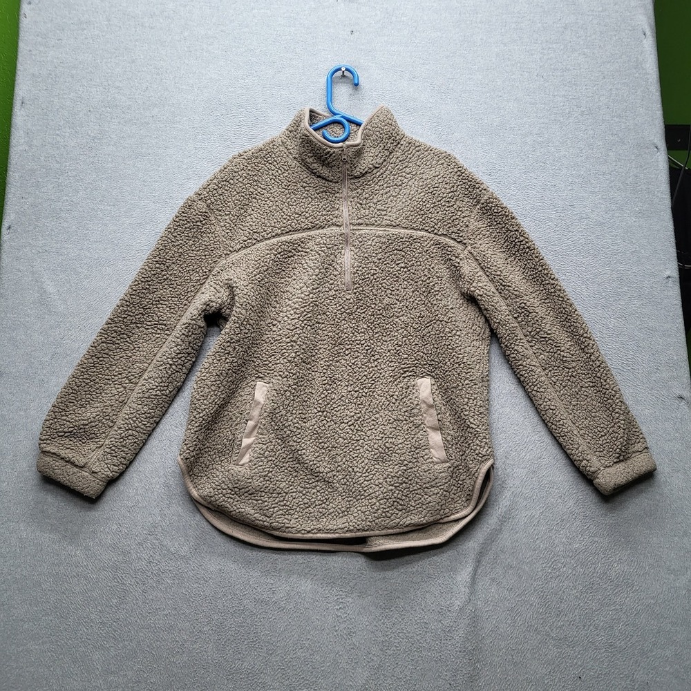 Abercrombie & Fitch Women Sweatshirt L Brown Fleece Long Sleeve